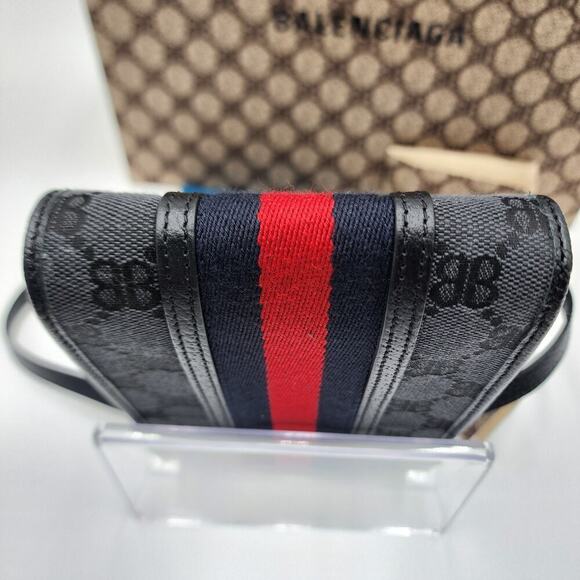 Balenciaga x Gucci The Hacker Project Street Style Crossbody Shoulder Bag Black - Picture 12 of 16